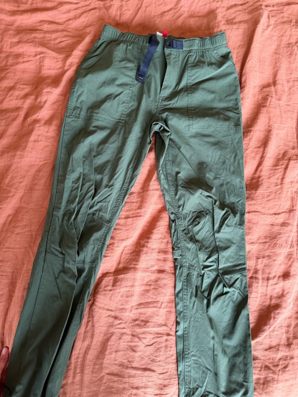 Topo Designs Olive Green Hiking Pants with Elastic Waist - Picture 3 of 5